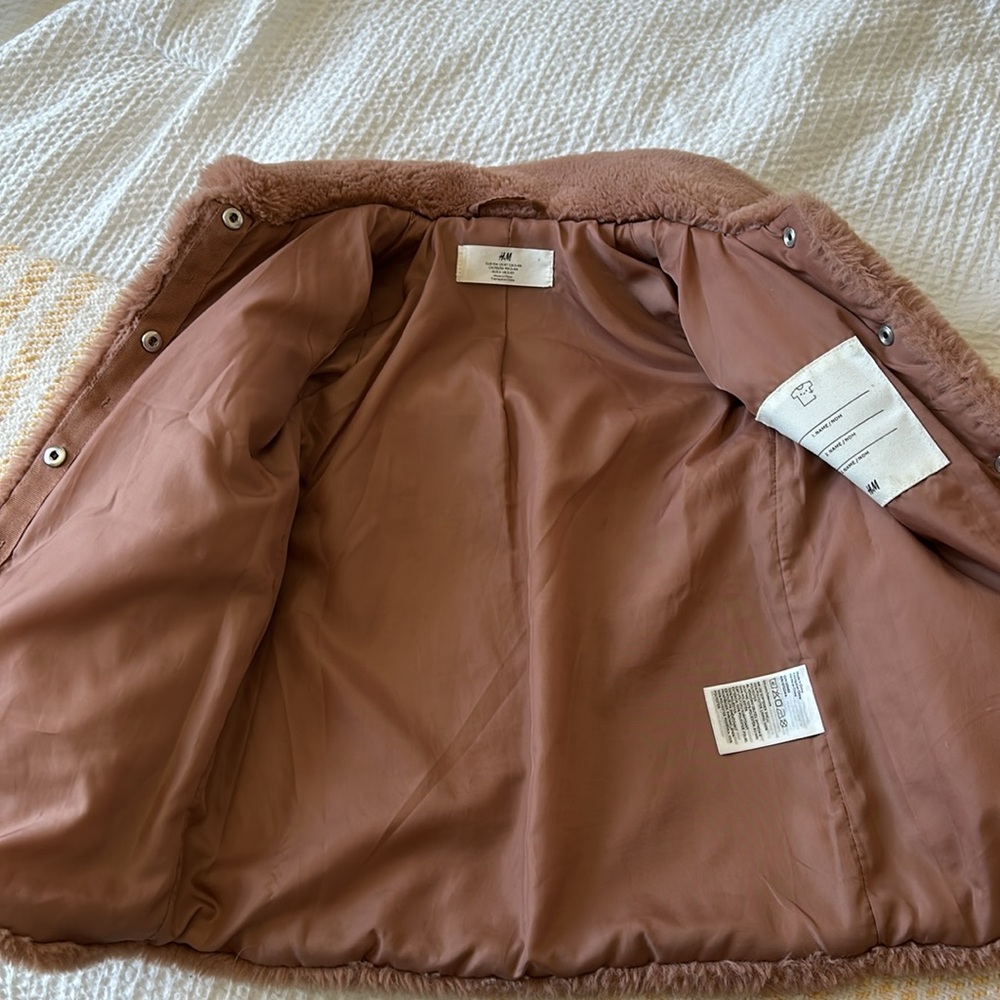H&M girl teddy coat - Picture 2 of 3